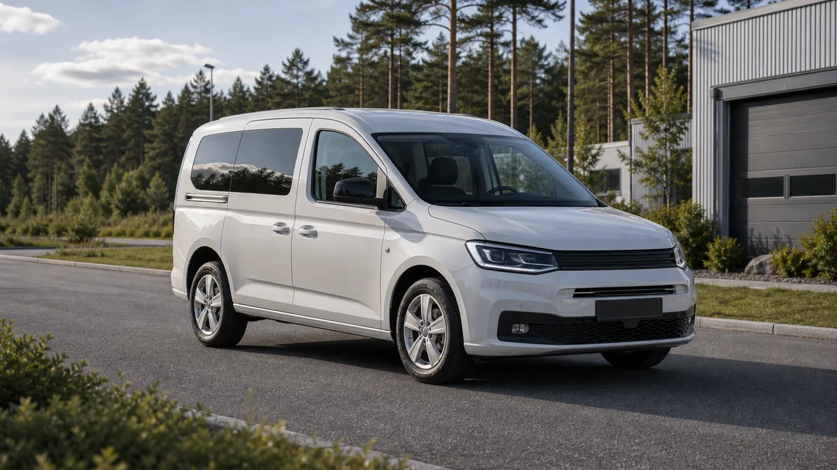 Volkswagen Caddy begagnad transportbil – illustration