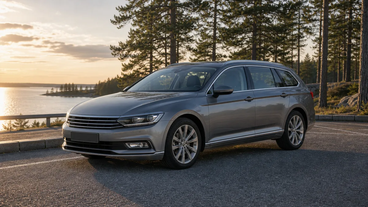 Volkswagen Passat begagnad sedan – illustration